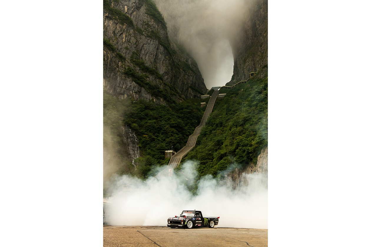 Ken Block 'Climbkhana TWO: Tianmen Mountain' Video stream ford f-150 truck china dangerous drift mountain drive gym watch hoonitruck 914