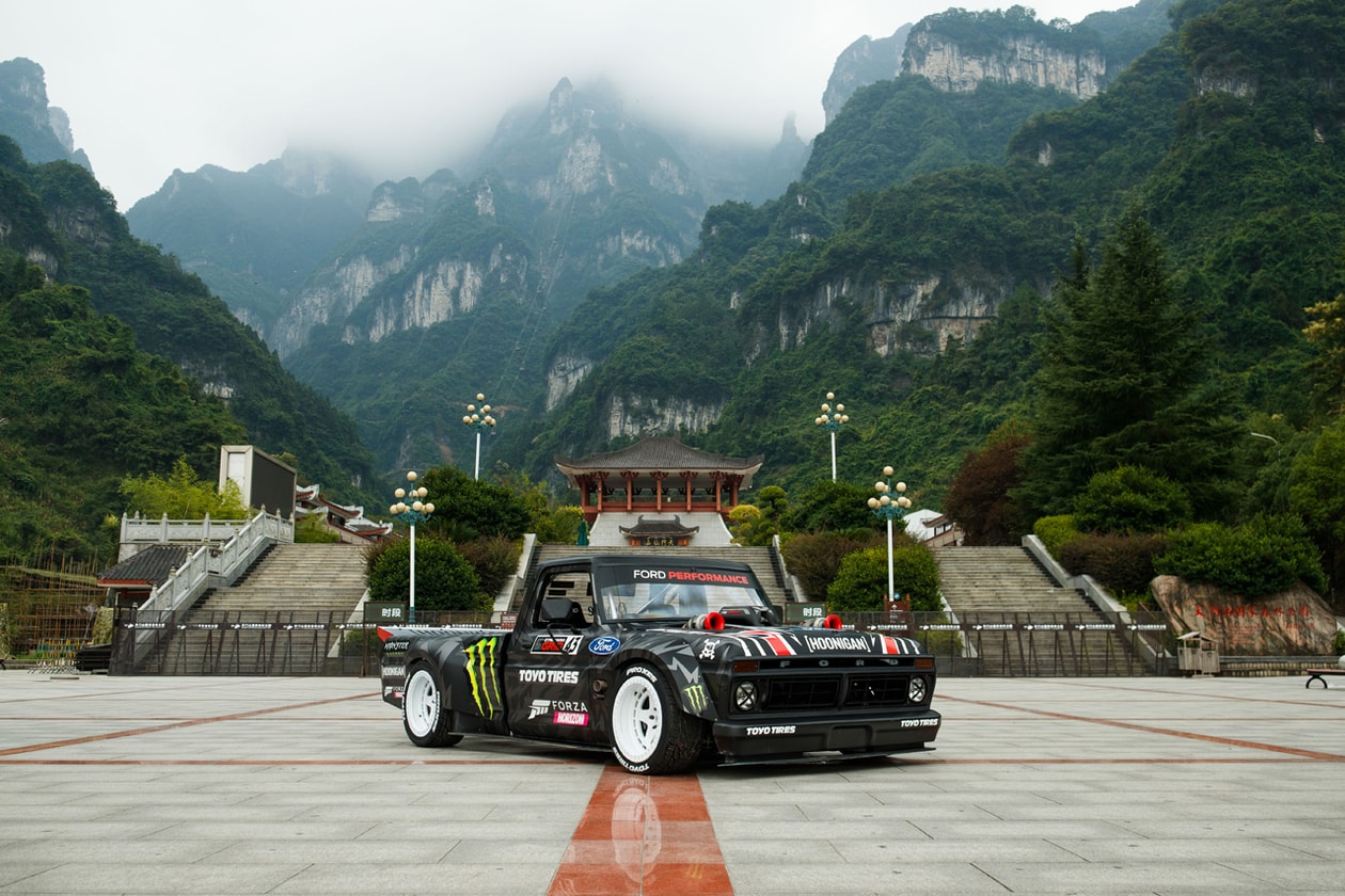 Ken Block 'Climbkhana TWO: Tianmen Mountain' Video stream ford f-150 truck china dangerous drift mountain drive gym watch hoonitruck 914