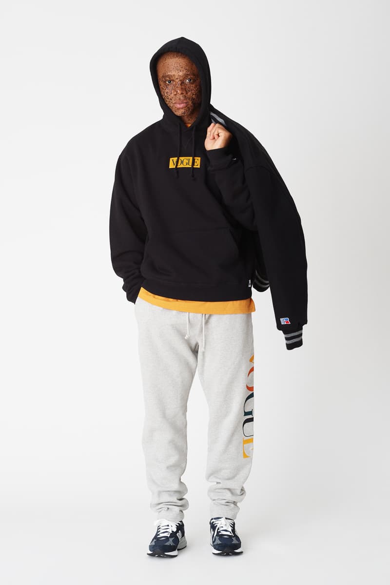 kith vogue russell athletic love thy city collaboration collection release collegiate varsity jacket brooklyn miami soho los angeles flagship stores hoodies crewnecks sweatpants tshirts
