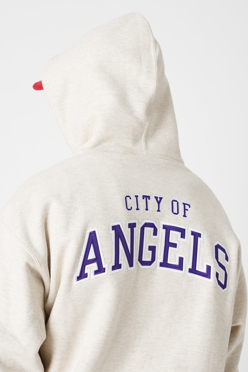 kith vogue russell athletic love thy city collaboration collection release collegiate varsity jacket brooklyn miami soho los angeles flagship stores hoodies crewnecks sweatpants tshirts 