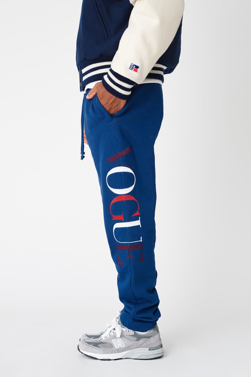 kith vogue russell athletic love thy city collaboration collection release collegiate varsity jacket brooklyn miami soho los angeles flagship stores hoodies crewnecks sweatpants tshirts 