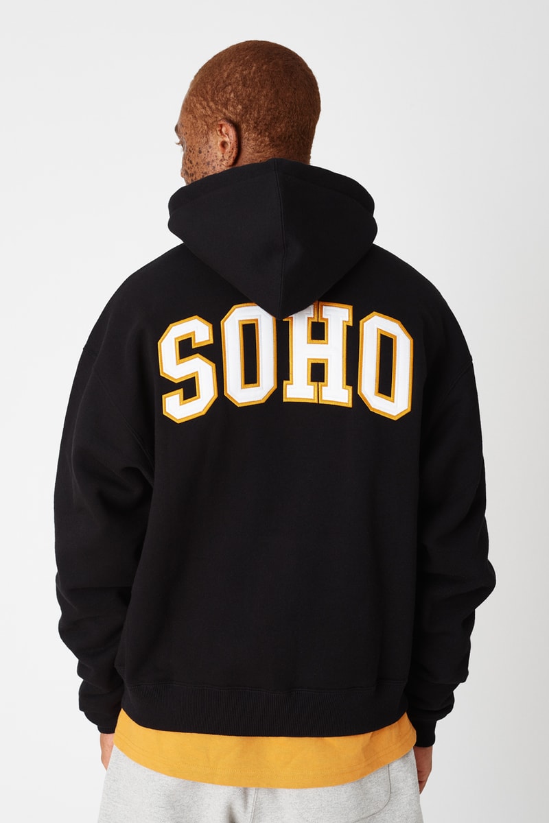 kith vogue russell athletic love thy city collaboration collection release collegiate varsity jacket brooklyn miami soho los angeles flagship stores hoodies crewnecks sweatpants tshirts 