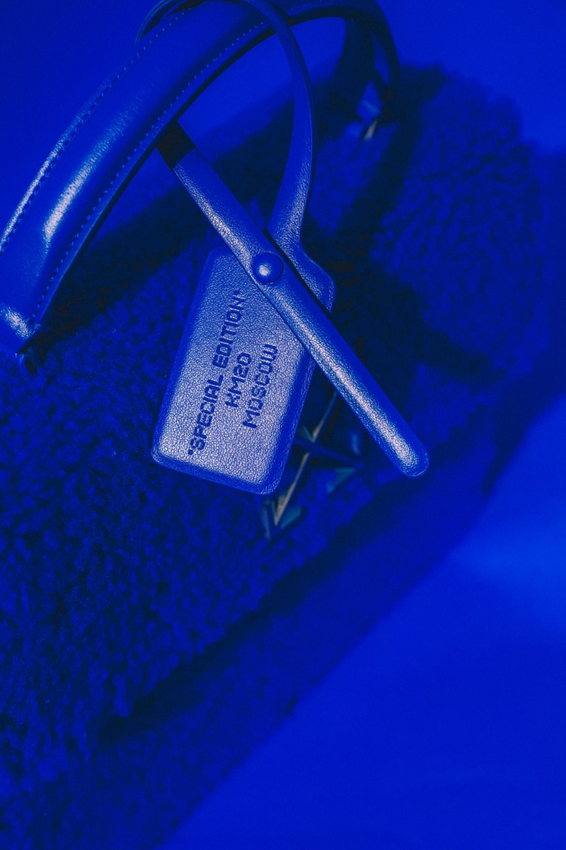 KM20 Off-White™ 10th Anniversary Capsule Collection "Temporary" T-shirt Bucket Hat Stackable Rings Zip Tag Blue A.D.E.D. Graffiti