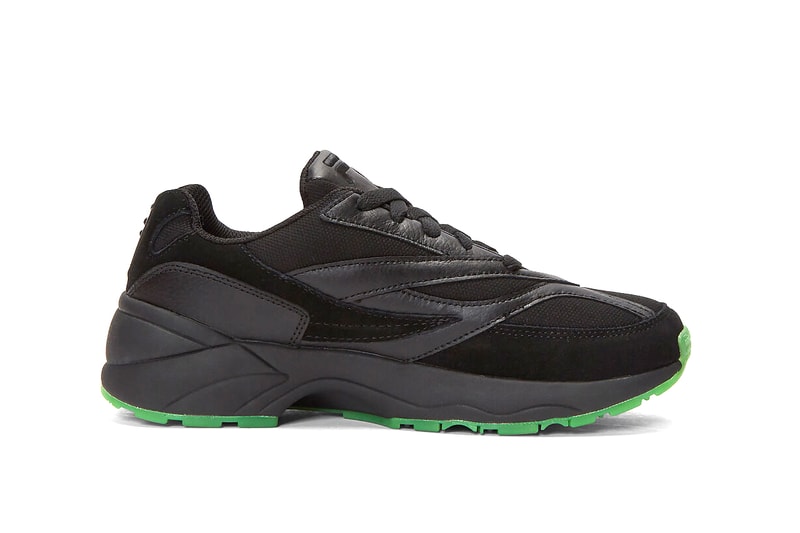 LN-CC x FILA V94M & Creator Sneaker Release Information Cop Online Footwear Collaboration Fall Winter 2019 FW19 Black Shoes Unisex Kicks Chunky Old School OG Style Triple-Black Green Sole Unit