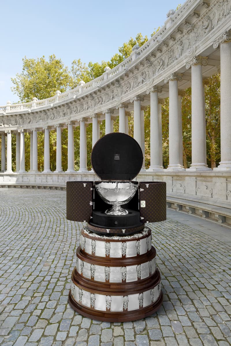 Louis Vuitton Unveils 2019 Davis Cup Trophy Trunk awards tennis sports design fashion collaborations madrid spain world champions