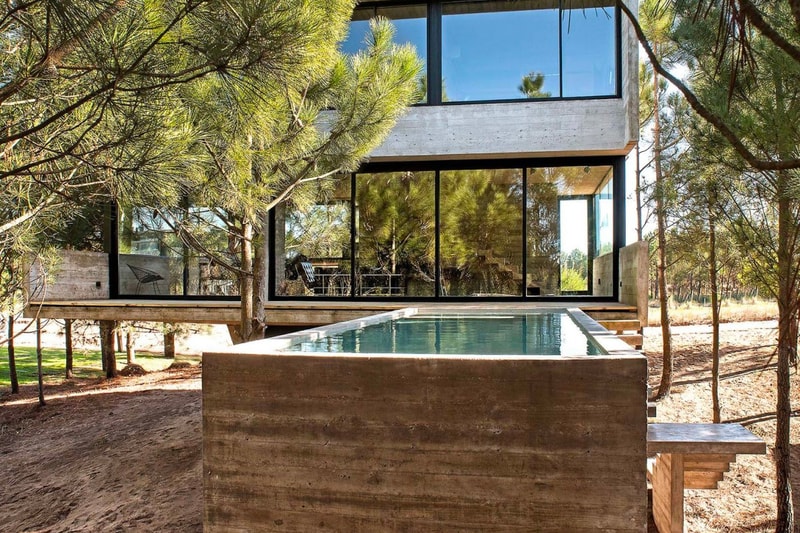 Luciano Kruk House in the Trees Info  CASA EN LOS ÁRBOLES architecture minimal minimalist homes houses concrete brutalist  Buenos Aires