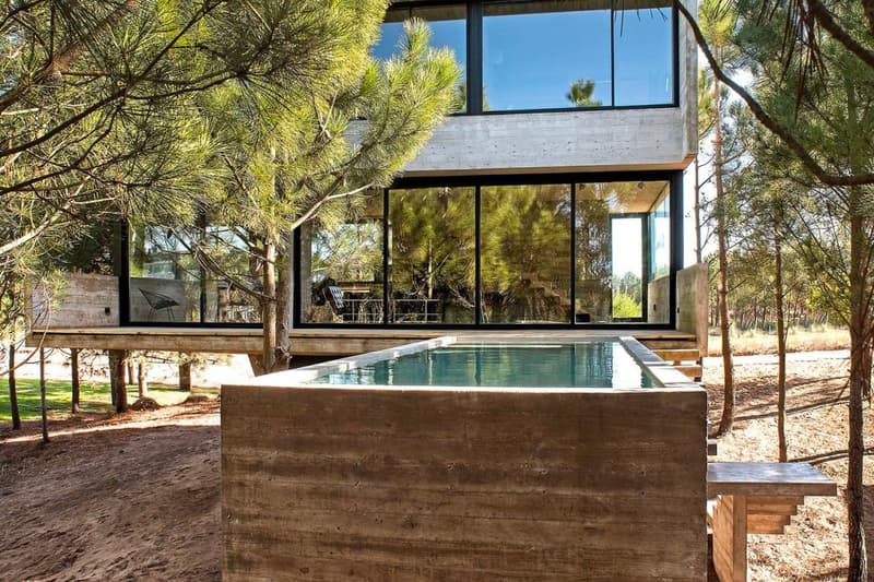Luciano Kruk House in the Trees Info CASA EN LOS ÁRBOLES architecture minimal minimalist homes houses concrete brutalist Buenos Aires