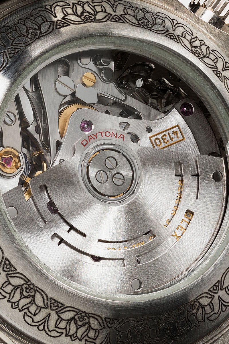 MAD Paris Rolex Daytona Rainbow Sapphire Watch $110k USD Release Information Browns Oyster Perpetual Cosmograph Engraved Buckle 40mm Case Black Wrist Strap