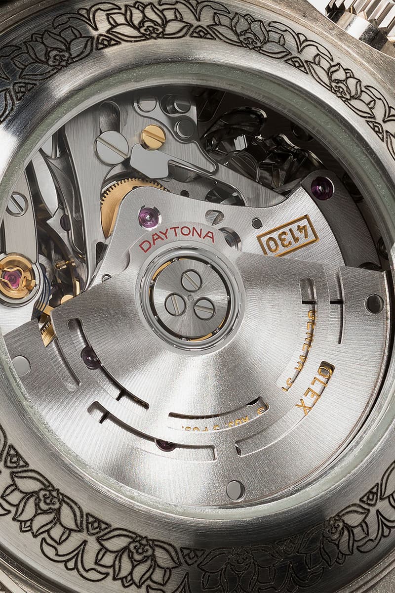 MAD Paris Rolex Daytona Rainbow Sapphire Watch $110k USD Release Information Browns Oyster Perpetual Cosmograph Engraved Buckle 40mm Case Black Wrist Strap