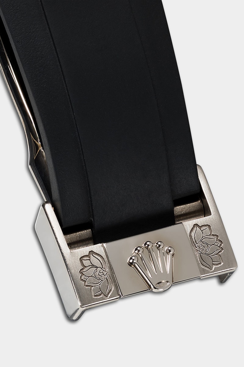 MAD Paris Rolex Daytona Rainbow Sapphire Watch $110k USD Release Information Browns Oyster Perpetual Cosmograph Engraved Buckle 40mm Case Black Wrist Strap