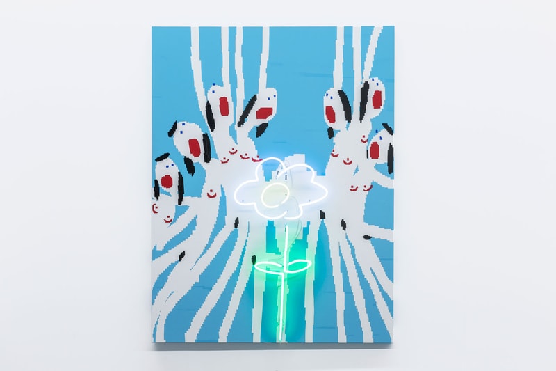 Maja Djordjevic Dio Horia Exhibition Info "I Am Always a Different Person" Paintings Sculptures Oil Enamel Computer Doodles Pixelation 