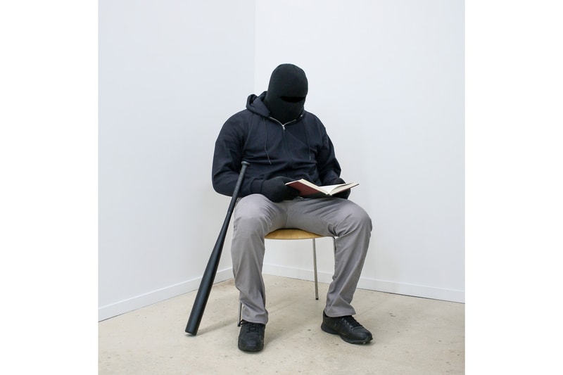 Mark Jenkins "From From Here to Nowhere" Exhibit Fabien Castanier Gallery Miami Sculptures Figures Hooded 