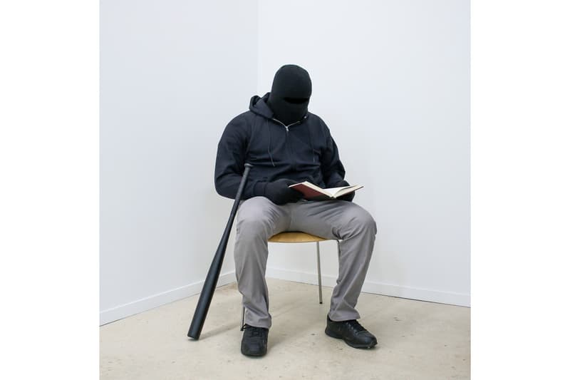 Mark Jenkins "From From Here to Nowhere" Exhibit Fabien Castanier Gallery Miami Sculptures Figures Hooded