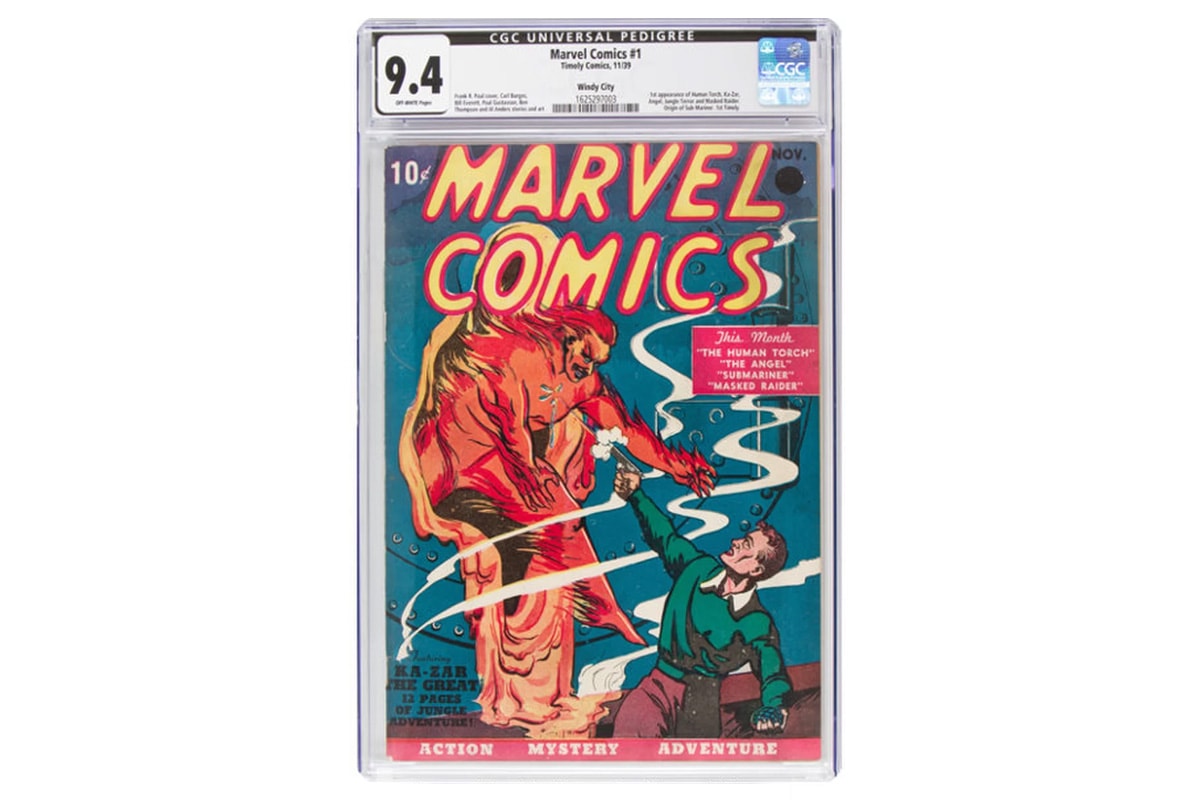 'Marvel Comics' No. 1 Auctioned for $1.26 Million USD superhero universe highest-rated copy of 1939 issue heritage auctions 
