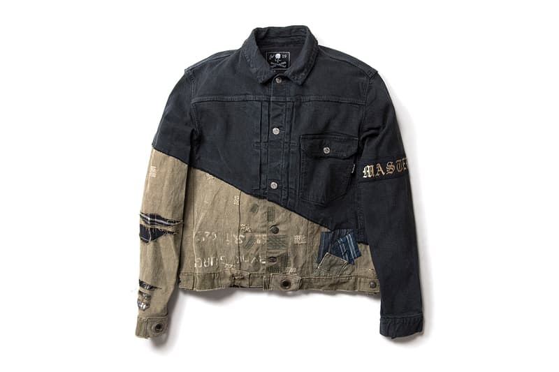 mastermind JAPAN x Greg Lauren FW19 Capsule Collaboration collection fall winter 2019 isetan mens maxfield la patchwork leather jacket military denim jeans skull logo flannel shirt army trucker hoodie shirt