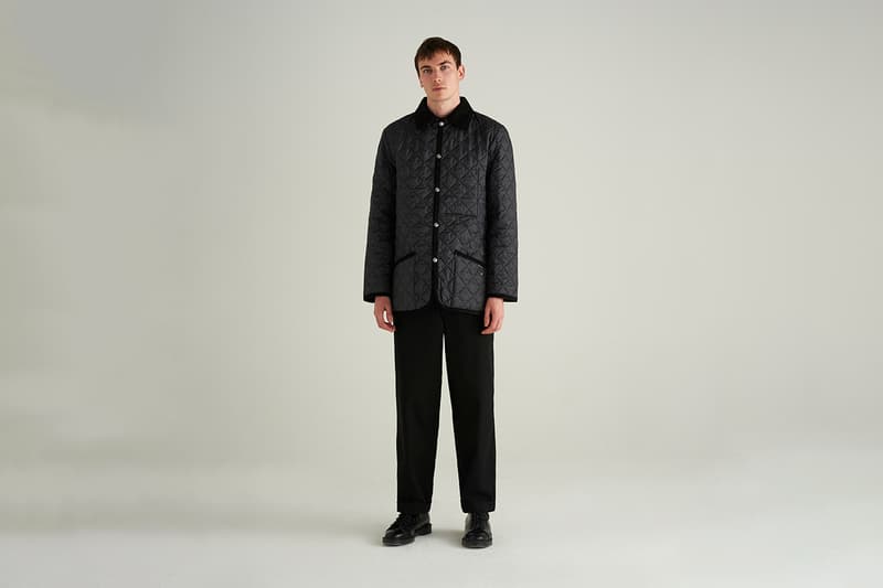 mastermind WOLRD x Lavenham Denham Jacket Release Information Collaboration Outerwear Fall Winter 2019 FW19 First Look Black Tartan Lining Skull and Cross Bones Emblem Metal Motif Japan British