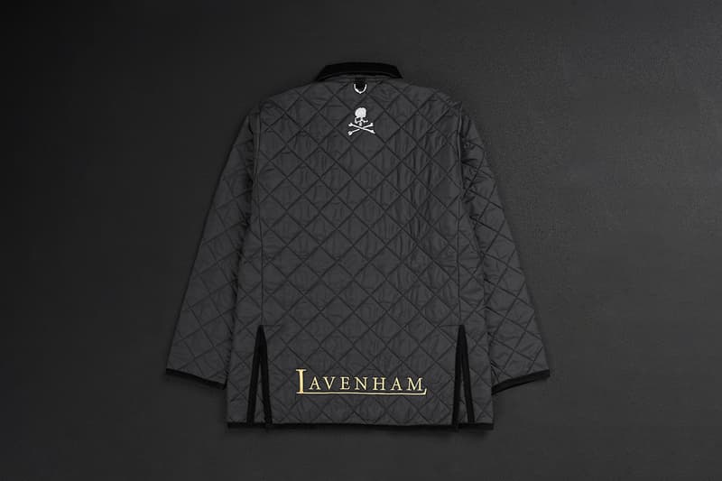 mastermind WOLRD x Lavenham Denham Jacket Release Information Collaboration Outerwear Fall Winter 2019 FW19 First Look Black Tartan Lining Skull and Cross Bones Emblem Metal Motif Japan British