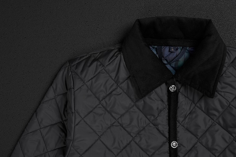 mastermind WORLD x Lavenham Denham Jacket Release Information Collaboration Outerwear Fall Winter 2019 FW19 First Look Black Tartan Lining Skull and Cross Bones Emblem Metal Motif Japan British