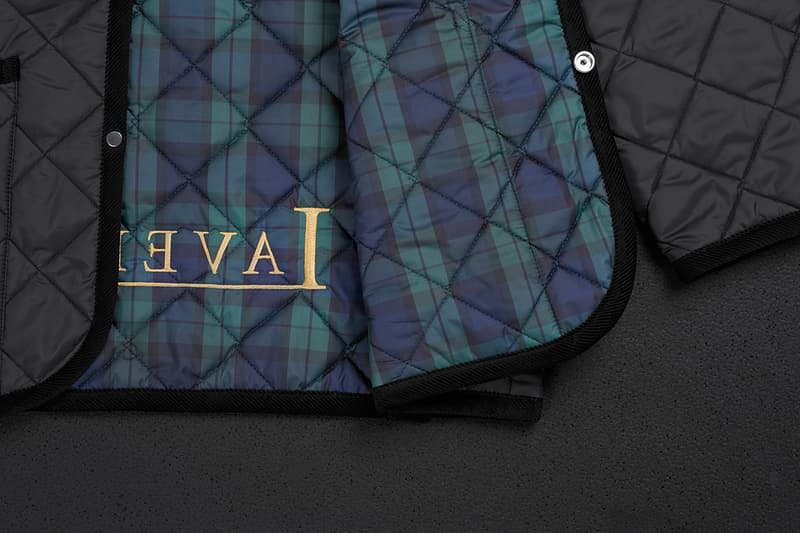 mastermind WOLRD x Lavenham Denham Jacket Release Information Collaboration Outerwear Fall Winter 2019 FW19 First Look Black Tartan Lining Skull and Cross Bones Emblem Metal Motif Japan British