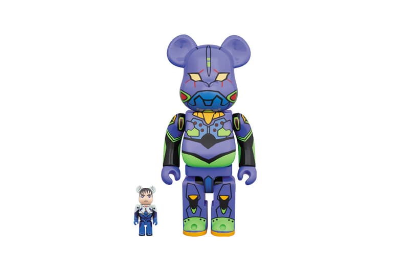 Medicom Toy BEARBRICK Neon Genesis Evangelion 100 400 EVA unit 01 shinji ikari anime tv series animation japanese television cartoon robots sci fi dystopian  mecha anime television series Gainax Tatsunoko Hideaki Anno mecha