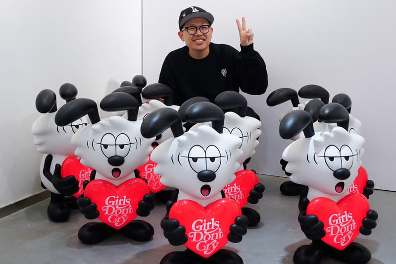 MEET VICK Verdy First Art Exhibition AllRightsReserved girls dont cry waste youth wood sculpture cut outs