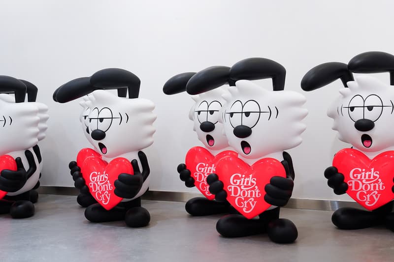 MEET VICK Verdy First Art Exhibition AllRightsReserved girls dont cry waste youth wood sculpture cut outs