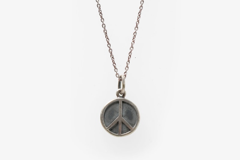 NEEDLES Fall Winter 2019 Jewelry nepenthes necklaces rings peace sign butterfly steve mcqueen gold silver 18k karat plated chains smiley face pendant engraved keizo shimizu