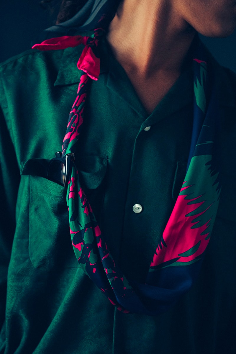 Noma t.d. x NEEDLES Fall Winter 2019 Scarves ties accessories headwear neck silk nepenthes keizo shimizu babushka colorful ties paisley bandana paisley americana Japanese