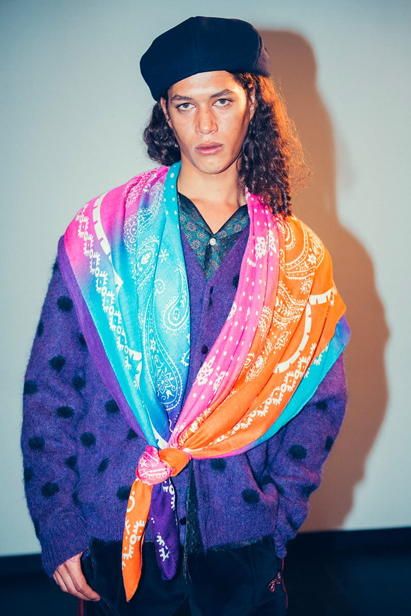 Noma t.d. x NEEDLES Fall Winter 2019 Scarves ties accessories headwear neck silk nepenthes keizo shimizu babushka colorful ties paisley bandana paisley americana Japanese