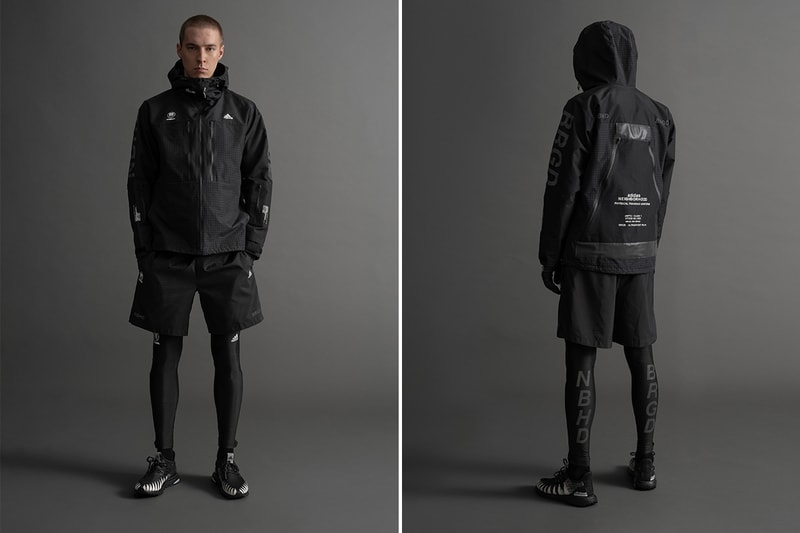 NEIGHBORHOOD adidas Fall Winter 2019 Run City Pack Full Look Jacket windbreaker shorts pants tights mask gloves t shirt long short sleeve shirt Consortium UltraBOOST ATR 19 black Release info Date