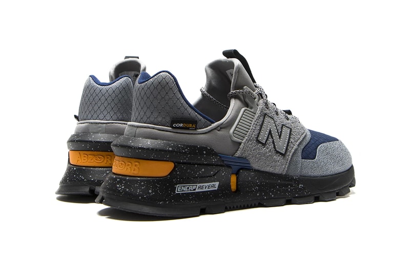 New Balance MS997SC "Sport Steel/Techtonic Blue" blue grey cordura ENCAP REVEAL ABZORB n logo hi tech suede footwear sneakers shoes runners trainers