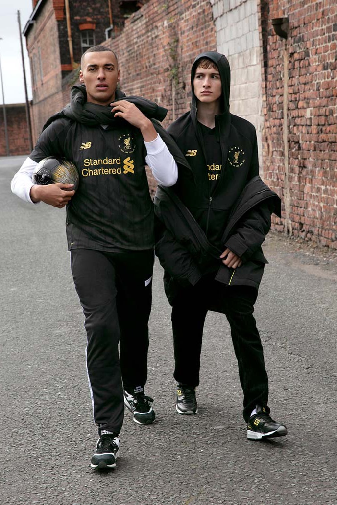 Liverpool's "Six Times" Black Collection new balance football soccer kits limited edition European champions  