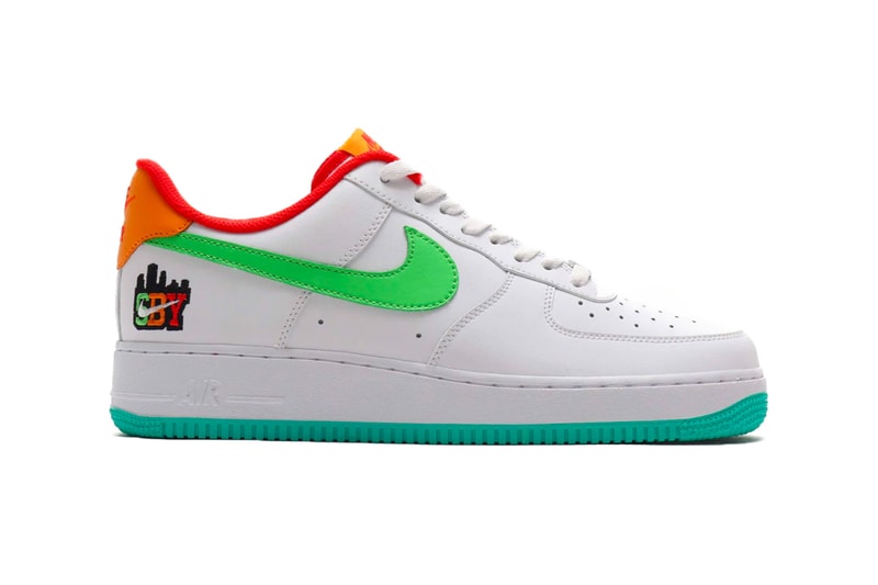 Nike Air Force 1 07 LE Shibuya sneakers footwear shoes runners trainers train routes eki shibuya station city tokyo densha holiday 2019 season Christmas festive WHITE GREEN NEBULA HABANERO RED KUMQUAT