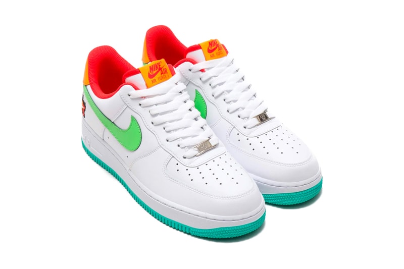 Nike Air Force 1 07 LE Shibuya sneakers footwear shoes runners trainers train routes eki shibuya station city tokyo densha holiday 2019 season Christmas festive WHITE GREEN NEBULA HABANERO RED KUMQUAT