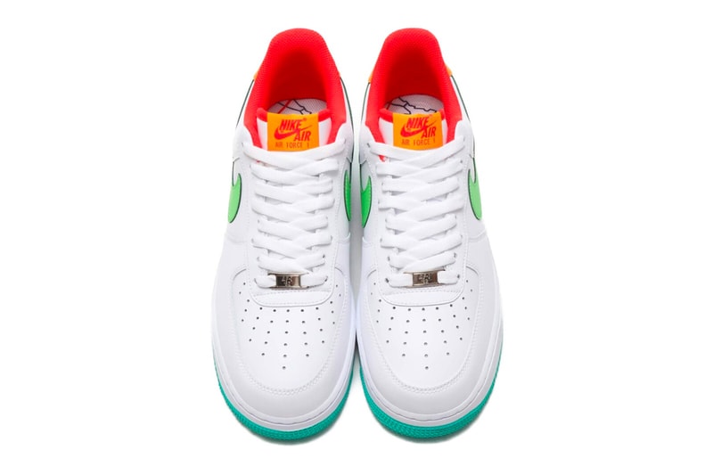 Nike Air Force 1 07 LE Shibuya sneakers footwear shoes runners trainers train routes eki shibuya station city tokyo densha holiday 2019 season Christmas festive WHITE GREEN NEBULA HABANERO RED KUMQUAT