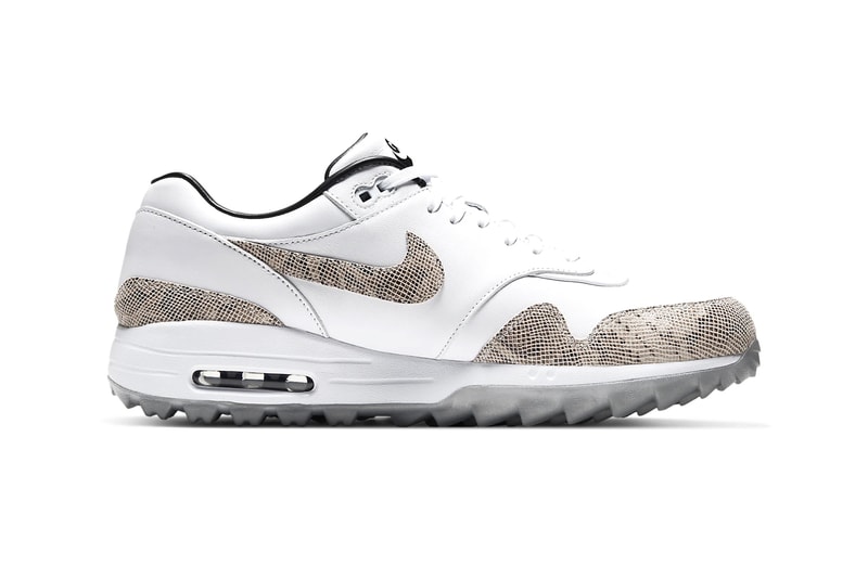 Nike Air Max 1 G NRG Snakeskin "White/Atmosphere Grey" First Look Icy Grey Outsole Swoosh Clear Bubble Integrated Traction Pattern Cop Online Release Date Information