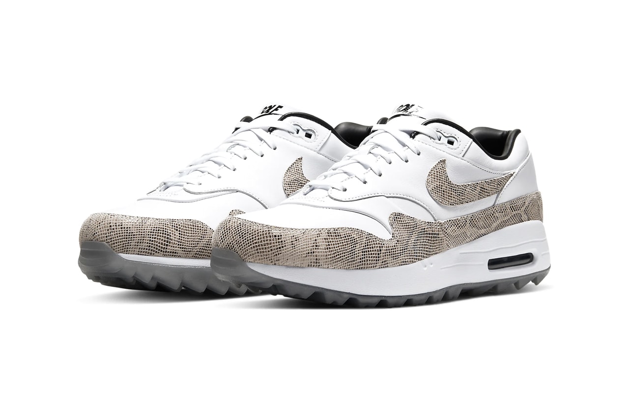 Nike Air Max 1 G NRG Snakeskin "White/Atmosphere Grey" First Look Icy Grey Outsole Swoosh Clear Bubble Integrated Traction Pattern Cop Online Release Date Information