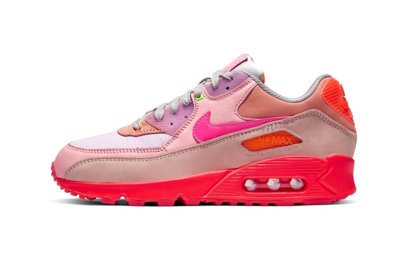 Nike Air Max 90 PRM Platinum Crimson Bright Purple Release Info Date Buy