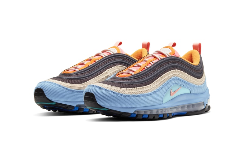 nike air max 97 98 corduroy CQ7512 046 462 desert sand light blue CQ7513 044 814 thunder grey amber rise release date info photos price