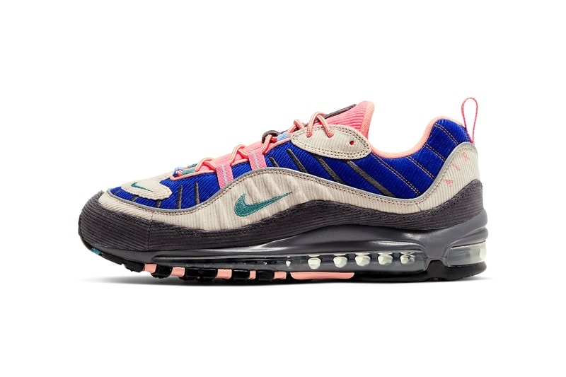 nike air max 97 98 corduroy CQ7512 046 462 desert sand light blue CQ7513 044 814 thunder grey amber rise release date info photos price