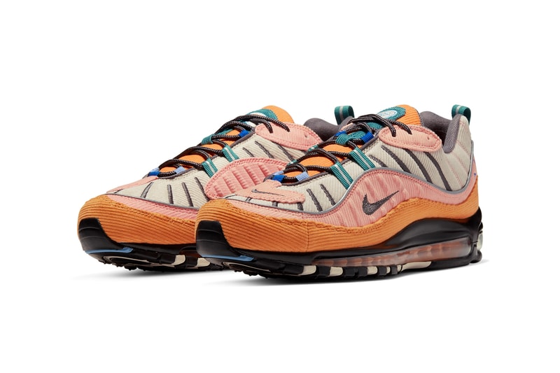 nike air max 97 98 corduroy CQ7512 046 462 desert sand light blue CQ7513 044 814 thunder grey amber rise release date info photos price