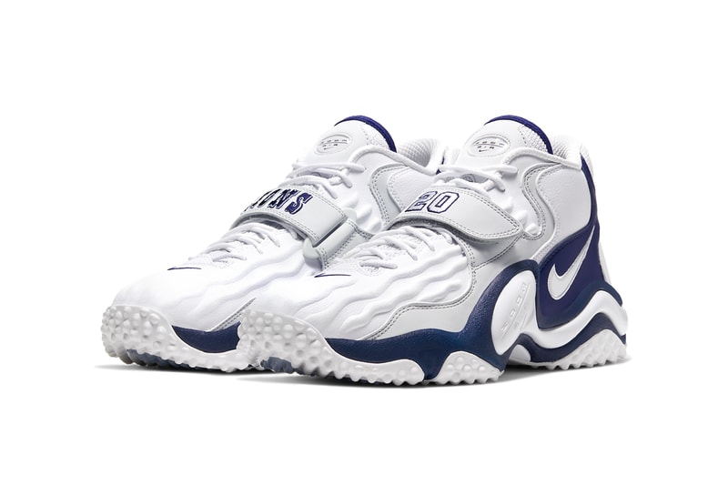 nike air zoom turf jet 97 barry sanders detroit lions thanksgiving white deep royal blue CW6680 100 release date info photos price 