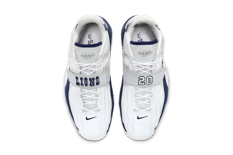 nike air zoom turf jet 97 barry sanders detroit lions thanksgiving white deep royal blue CW6680 100 release date info photos price 
