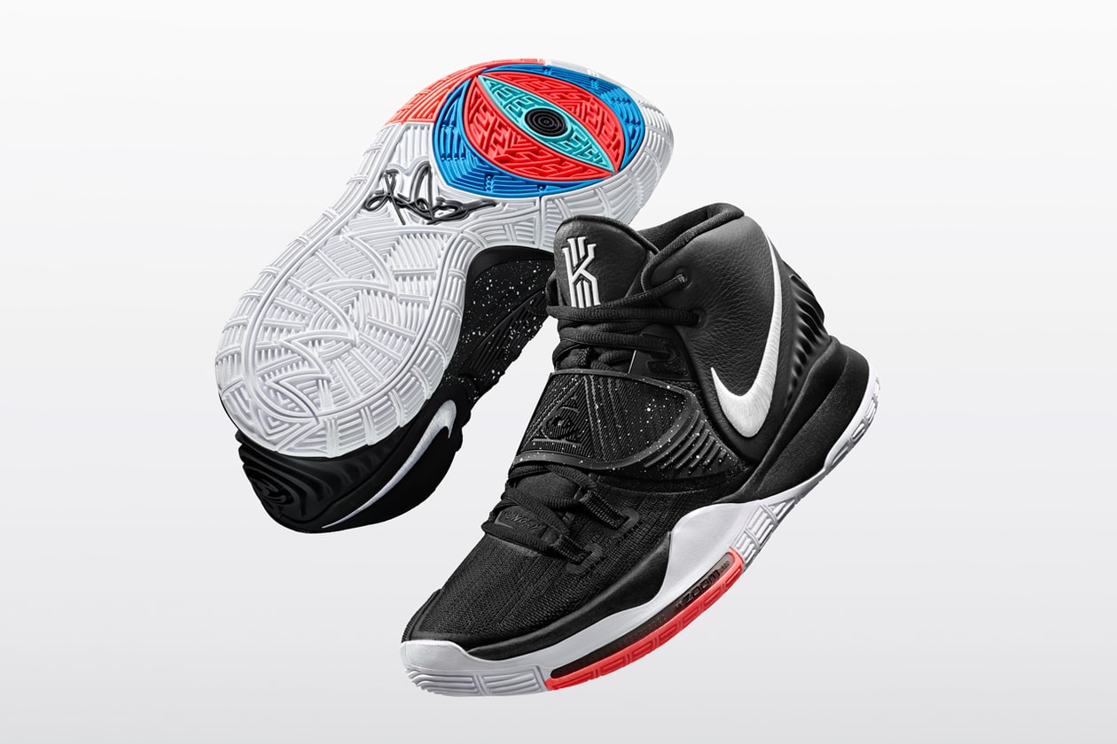 nike kyrie irving 6 jet black white red blue release date info photos price