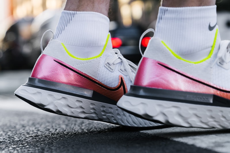 nike running react infinity run cd4371 004 platinum tint black pink blast release date info photos price foam sole outsole midsole 