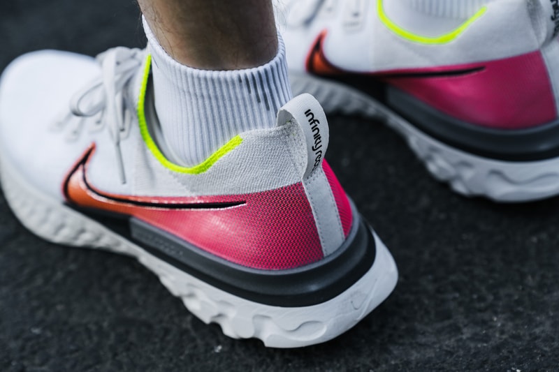 nike running react infinity run cd4371 004 platinum tint black pink blast release date info photos price foam sole outsole midsole 