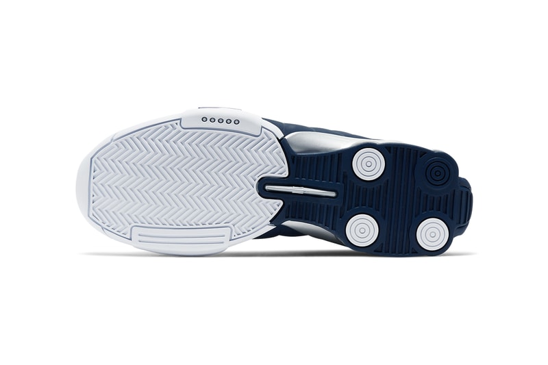 nike shox bb4 white midnight navy metallic silver at7843 100 vince carter olympic release date info photos price