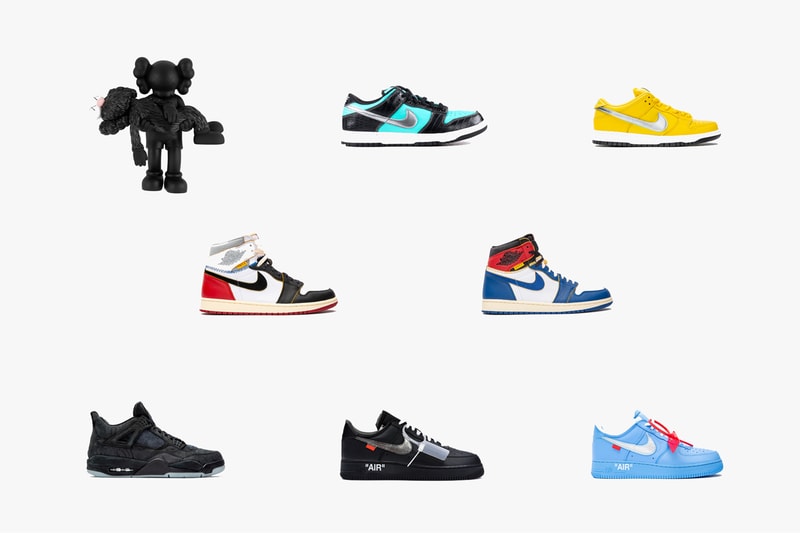 NTWRK Celebrates Singles' Day 4 Exlcusive Drawings Air Jordan Kaws 4 Black Kaws Gone Sculpture Air Jordan 1 Union Two-Pack Nike SB Diamond Canary Nike SB Tiffany Dunk Two-Pack Off-White MoMA and Off-White MCA University Blue Ha Ha Davis Beija Velez Slobby Robby Tamara Dhia James Jean Period Correct x Hot Wheels Kid Robot x Hello Kitty Emotionally Unavailable