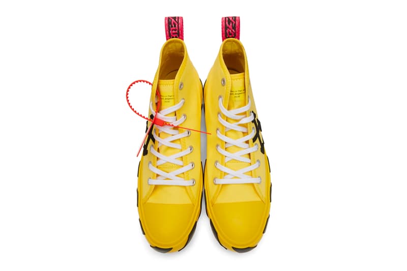 Off White Arrows Mid Top Sneaker Release Yellow White Black Info Date Virgil Abloh