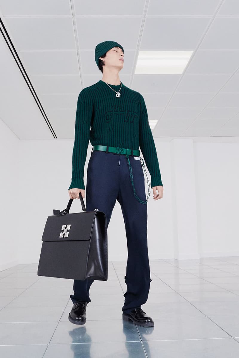 Off-White™ Pre-Fall 2020 "Pivot" Collection Lookbook Menswear Virgil Abloh Ready to Wear Drop Release First Look High End Streetwear Sartorial Fashion Tailoring